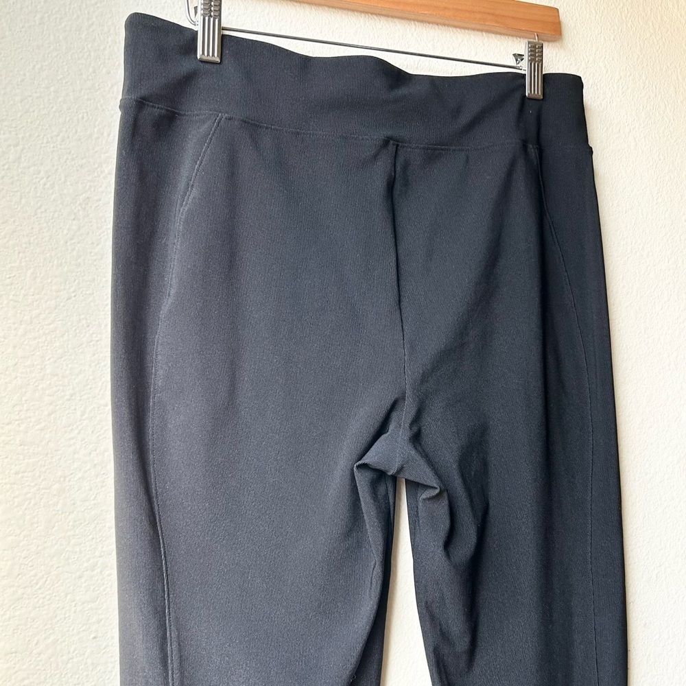 Spanx Micro Rib Knit Control Top Skimmer Leggings in Black Pants Women's Size XL - Picture 7 of 14